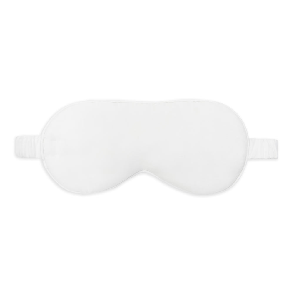 Silk Eye Mask Sleep in White (Eucalyptus Silk)